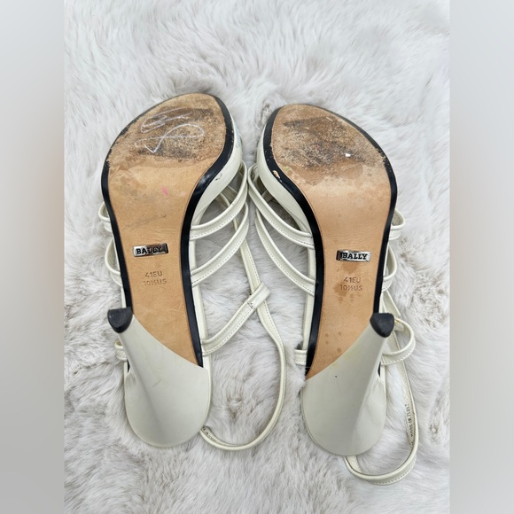 Bally strappy white leather‎ sandals US 10.5 EUC - Picture 8 of 10